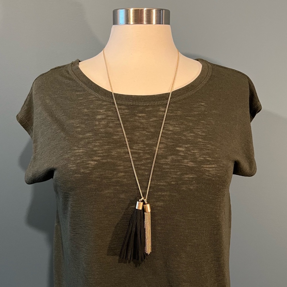 Athleta Split Crossback Breezy Top - M, Forest Green